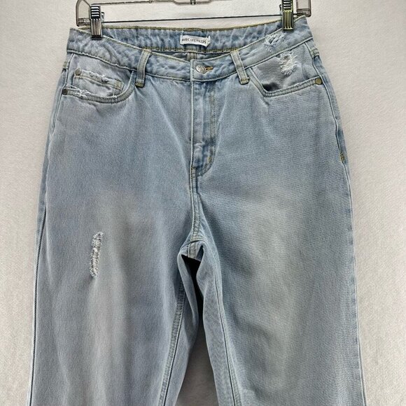 Avec Les Filles Jeans Womens Size 28 Distressed Bootcut Light Washed Denim Blue - Picture 3 of 11